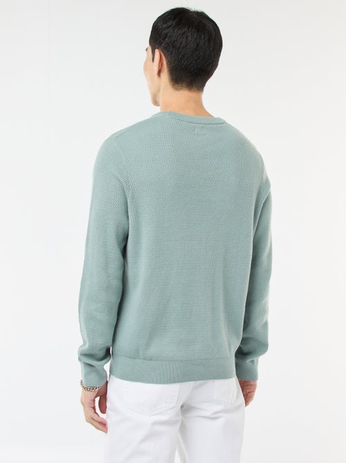 Pullover in maglia fantasia con collo rotondo - Kiabi Pullover in maglia fantasia con collo rotondo - Kiabi