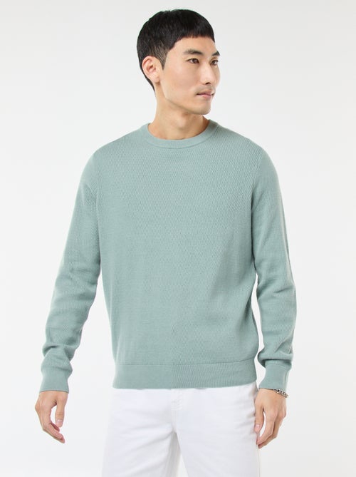 Pullover in maglia fantasia con collo rotondo - Kiabi Pullover in maglia fantasia con collo rotondo - Kiabi
