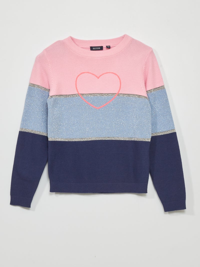 Pullover in maglia fantasia ROSA - Kiabi