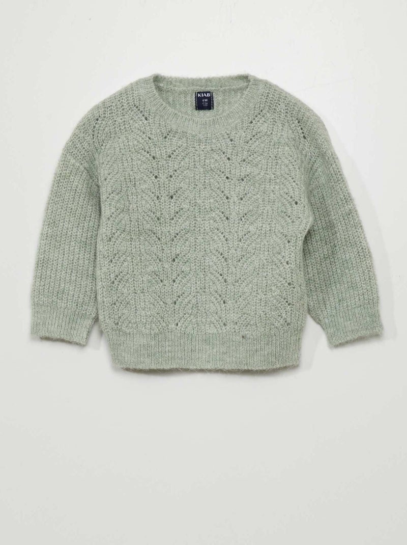 Pullover in maglia fantasia VERDE - Kiabi