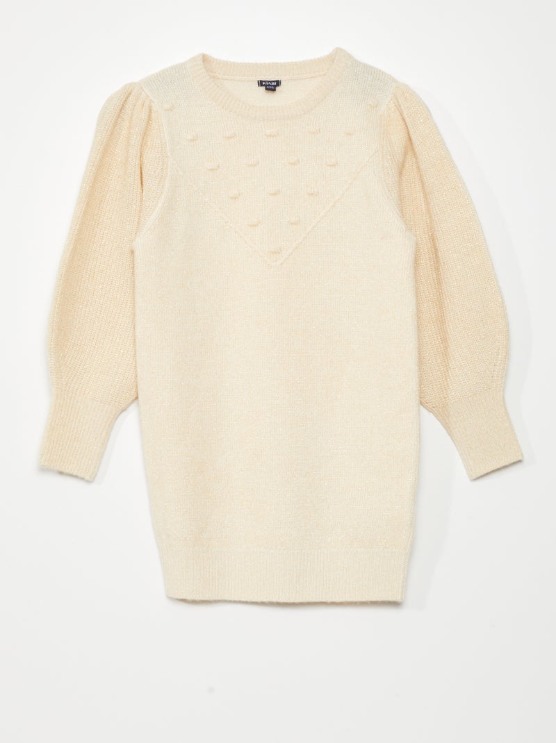 Pullover in maglia iridescente BIANCO - Kiabi