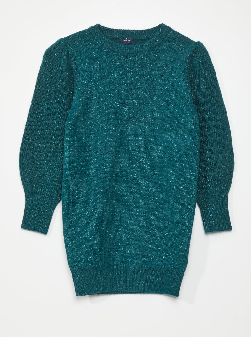 Pullover in maglia iridescente VERDE - Kiabi