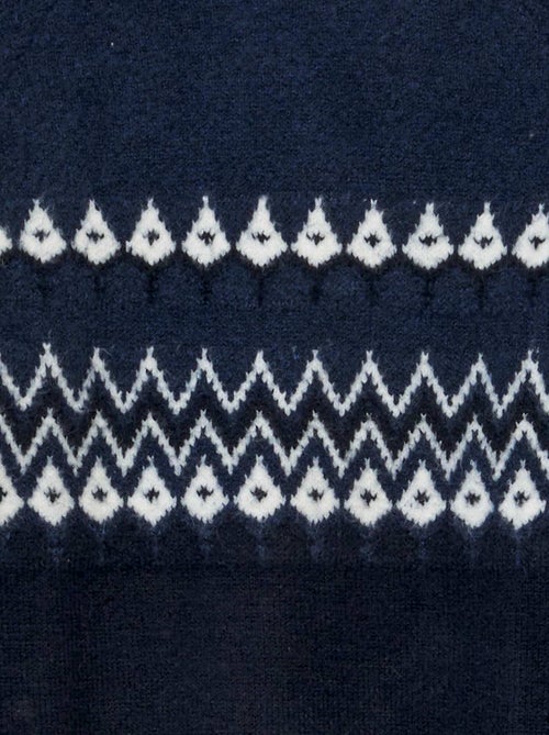 Pullover in maglia jacquard con scollo tondo - Kiabi