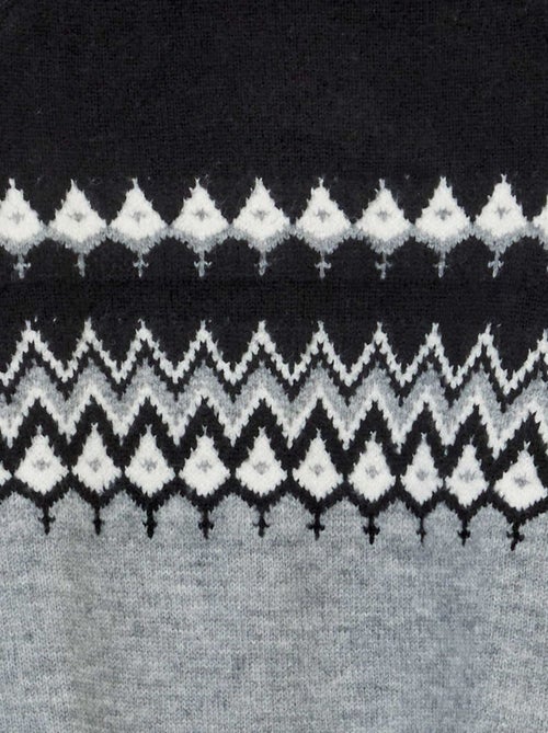Pullover in maglia jacquard con scollo tondo - Kiabi