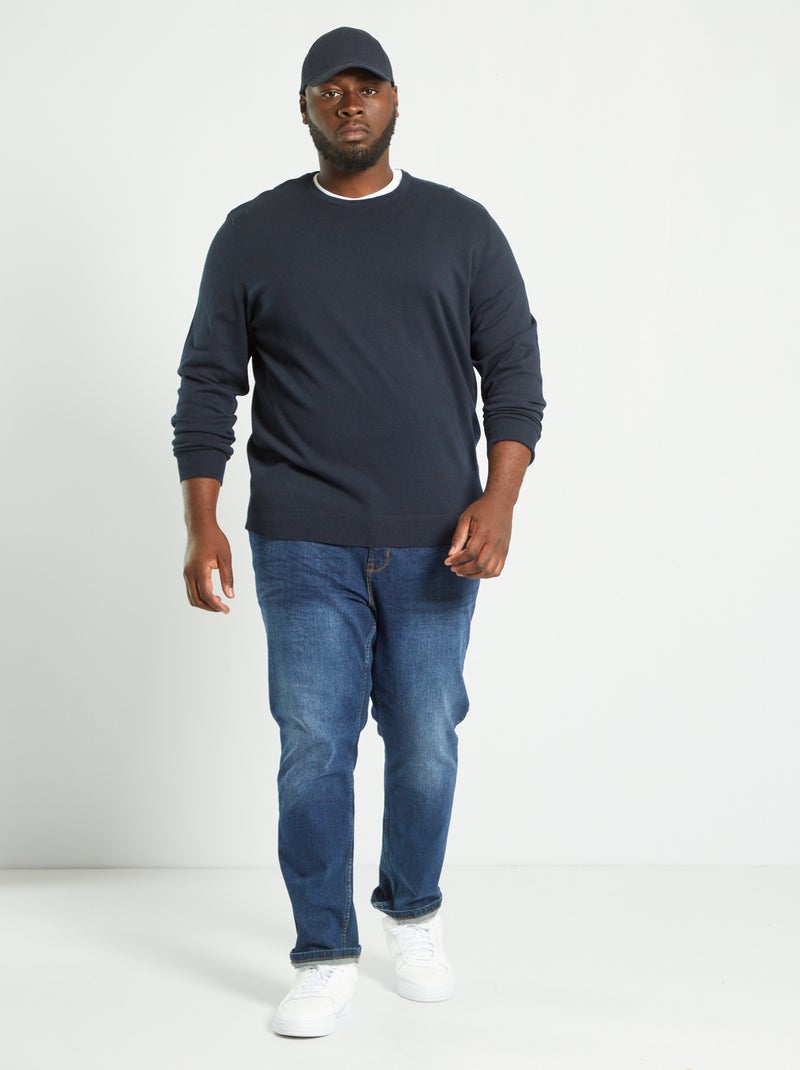 Pullover in maglia jersey leggera - blu - Kiabi