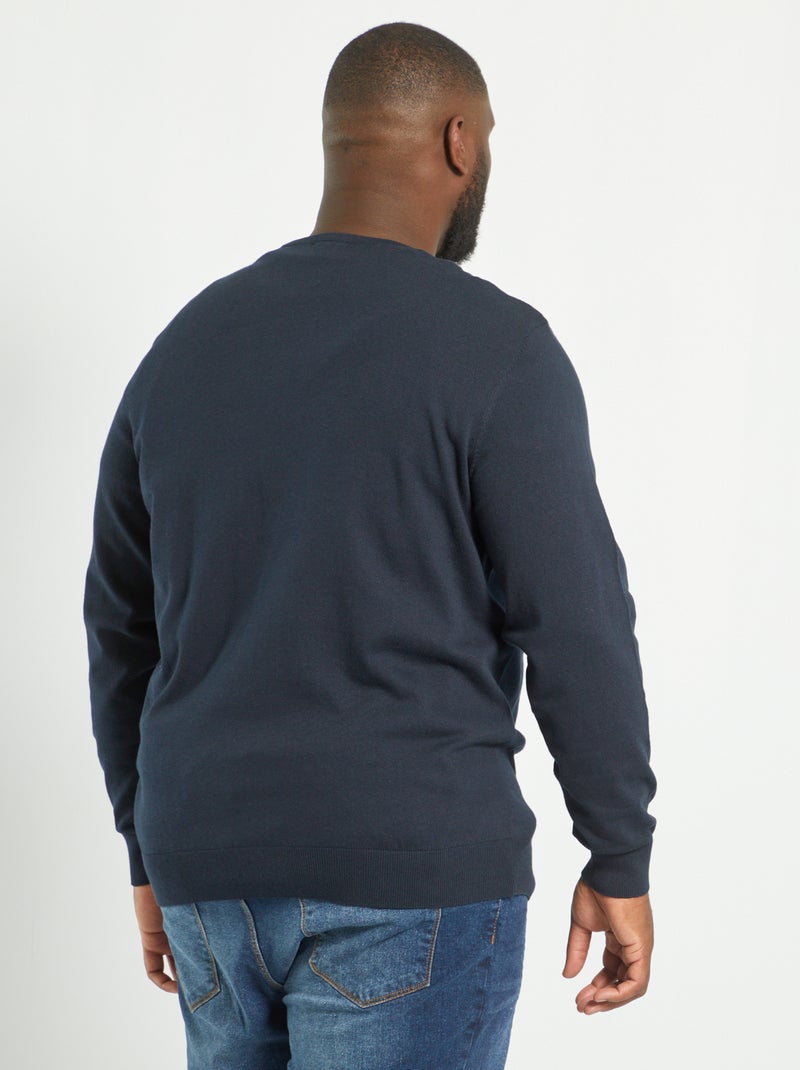 Pullover in maglia jersey leggera - blu - Kiabi