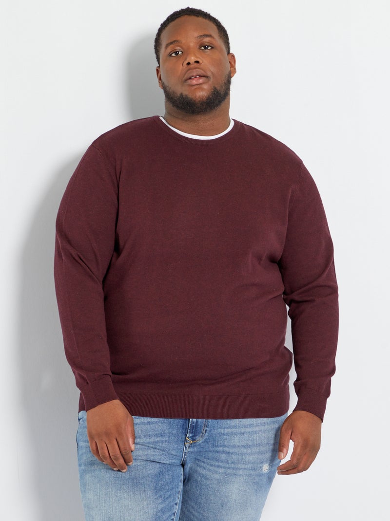 Pullover in maglia jersey leggera - ROSSO - Kiabi