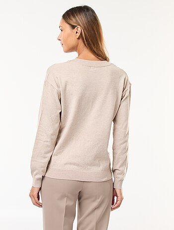 Pullover in maglia leggera scollo a V