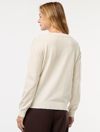Pullover in maglia leggera scollo a V