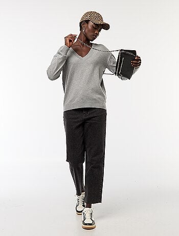 Pullover in maglia leggera scollo a V