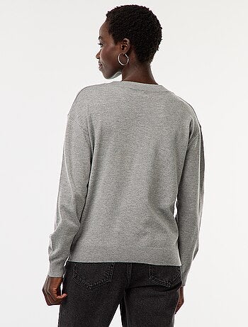 Pullover in maglia leggera scollo a V