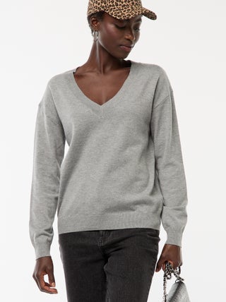 Pullover in maglia leggera scollo a V
