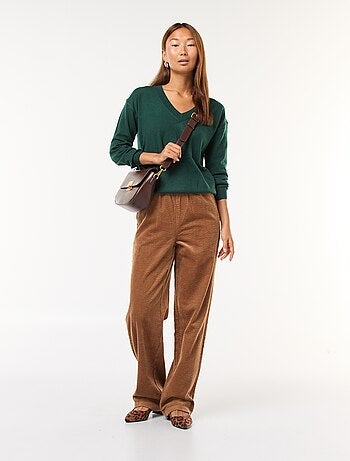 Pullover in maglia leggera scollo a V