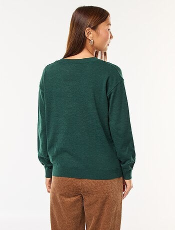 Pullover in maglia leggera scollo a V