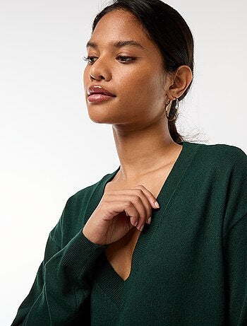 Pullover in maglia leggera scollo a V
