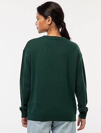 Pullover in maglia leggera scollo a V