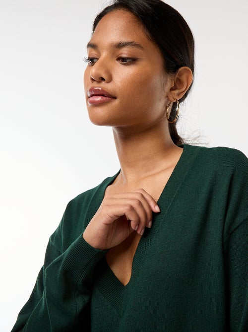 Pullover in maglia leggera scollo a V - Kiabi