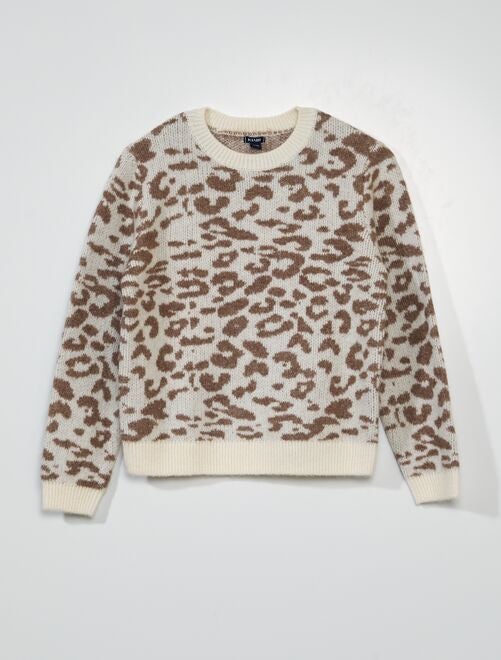 Pullover in maglia leopardata - Kiabi
