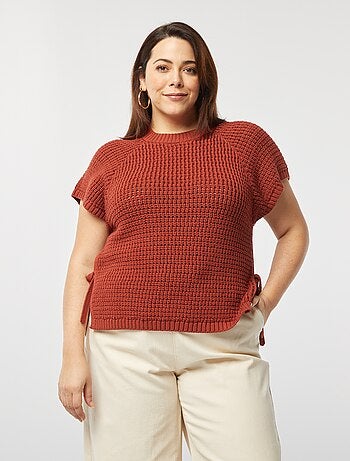 Pullover in maglia maniche corte