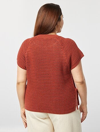 Pullover in maglia maniche corte