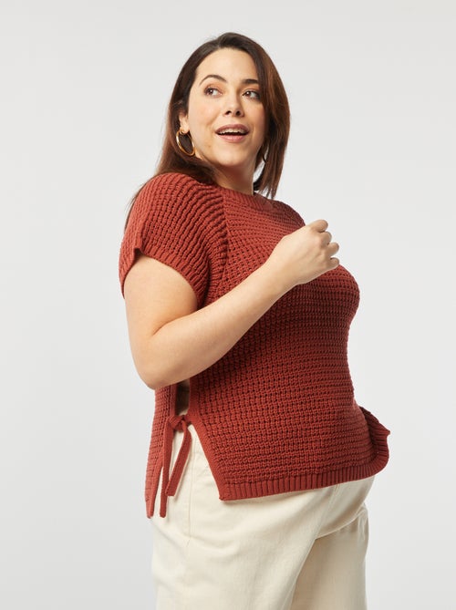 Pullover in maglia maniche corte - Kiabi