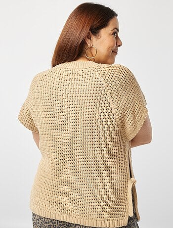 Pullover in maglia maniche corte