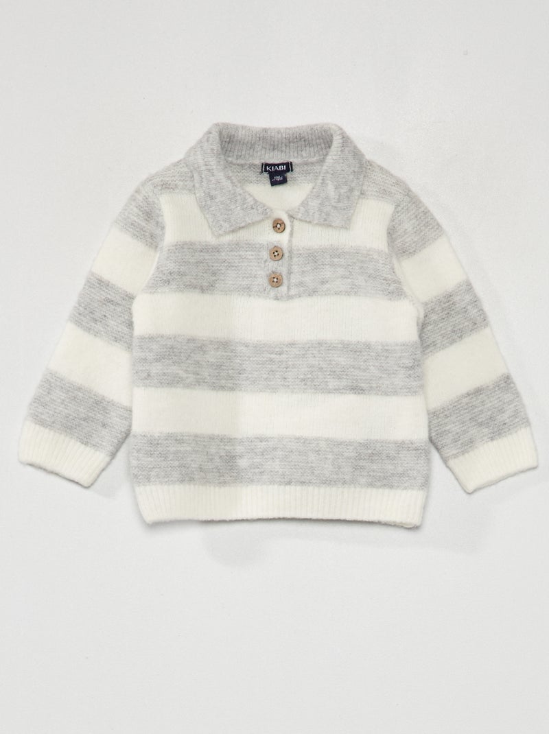 Pullover in maglia morbida GRIGIO - Kiabi