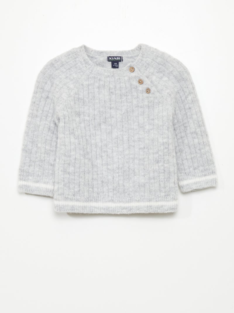 Pullover in maglia morbida GRIGIO - Kiabi