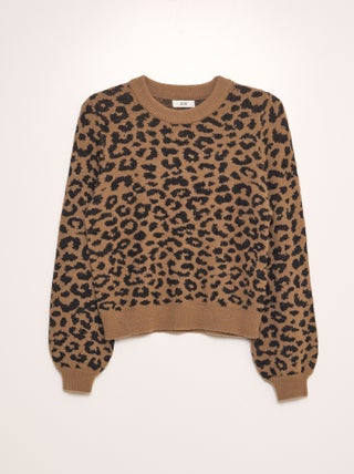 Pullover in maglia morbida leopardata 'JDY'