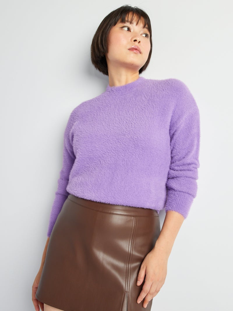 Pullover in maglia pelosa VIOLA - Kiabi
