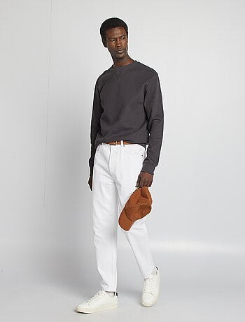 Pullover in maglia piqué scollo tondo