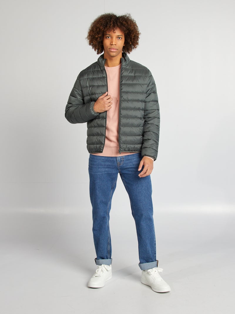 Pullover in maglia piqué scollo tondo rosa - Kiabi