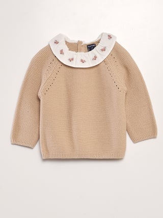 Pullover in maglia punto legaccio