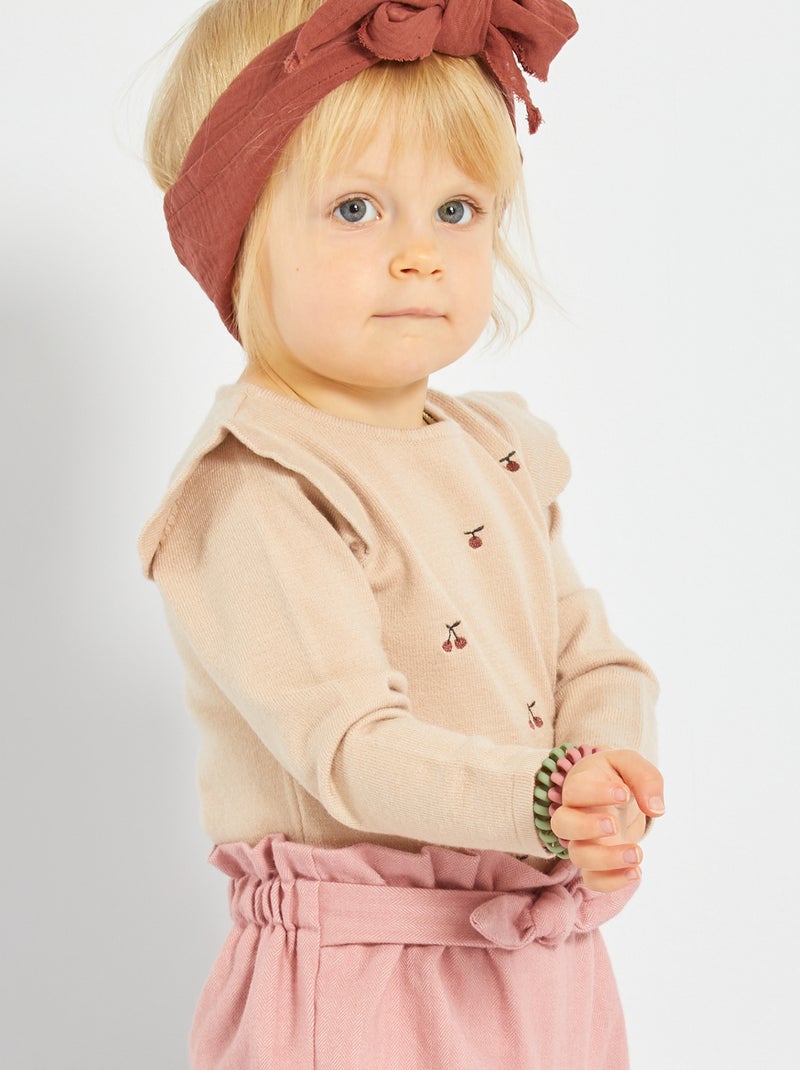 KIABI Pullover A Righe In Maglia - Caldo E Confortevole Beige