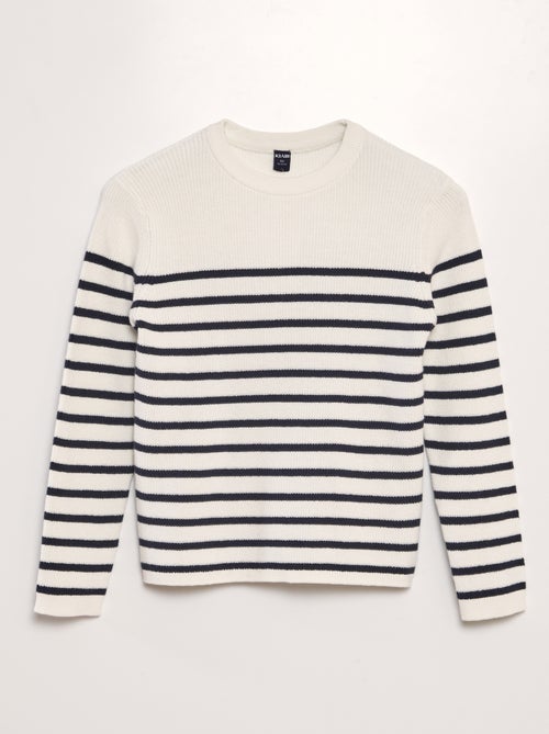 Pullover in maglia righe - Kiabi