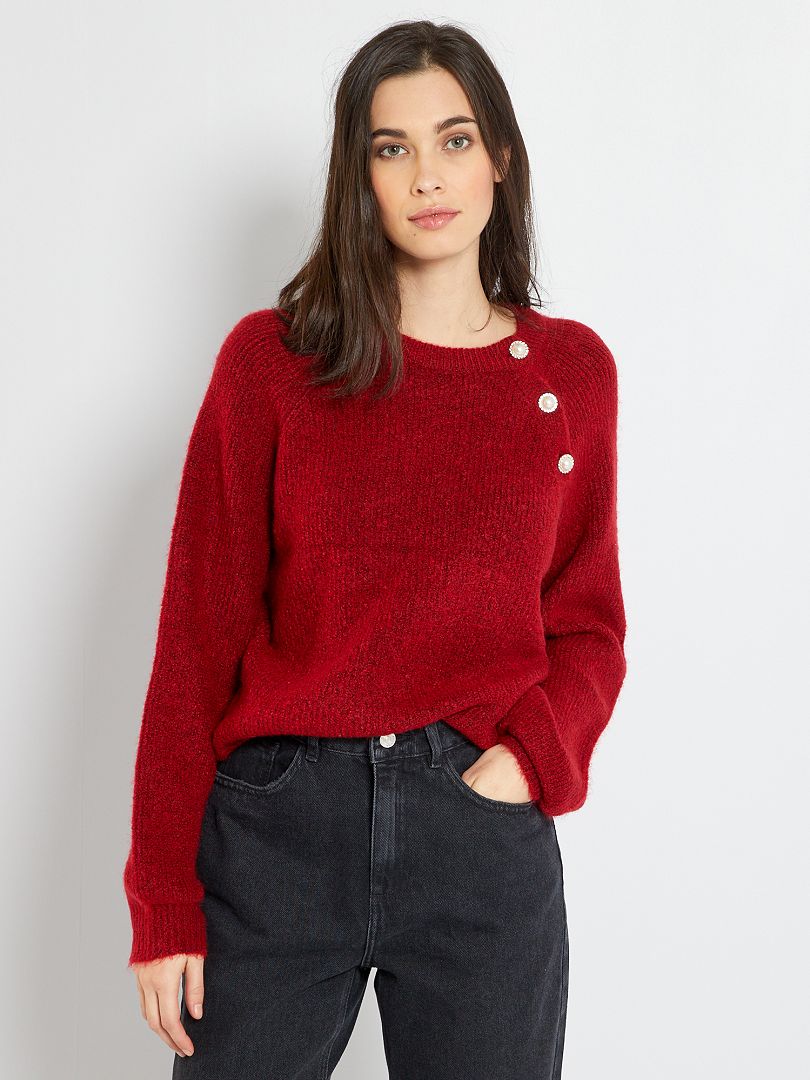 Pullover in maglia rosso - Kiabi