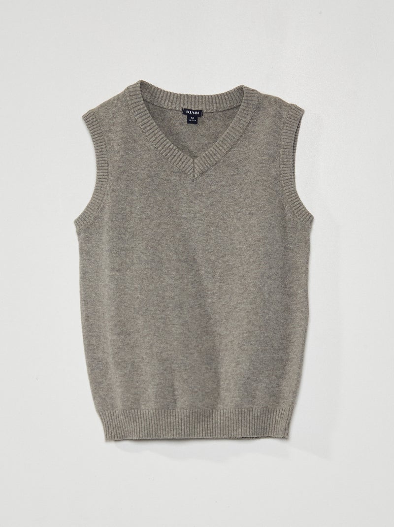 Maglione Uomo Senza Maniche Collo A V - Maglieria, Oversize, Per Autunno/Inverno - Foto 3