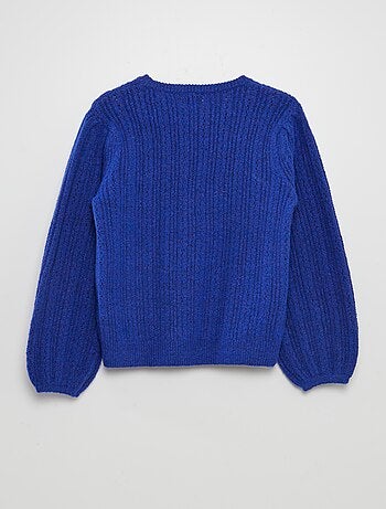 Pullover in maglia soffice fantasia