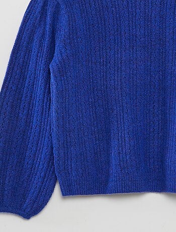 Pullover in maglia soffice fantasia