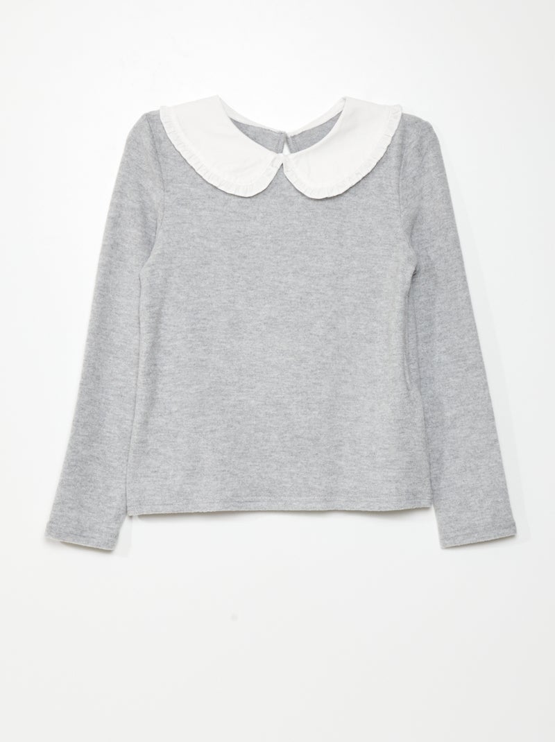 Pullover in maglia soffice Grigio chiaro - Kiabi