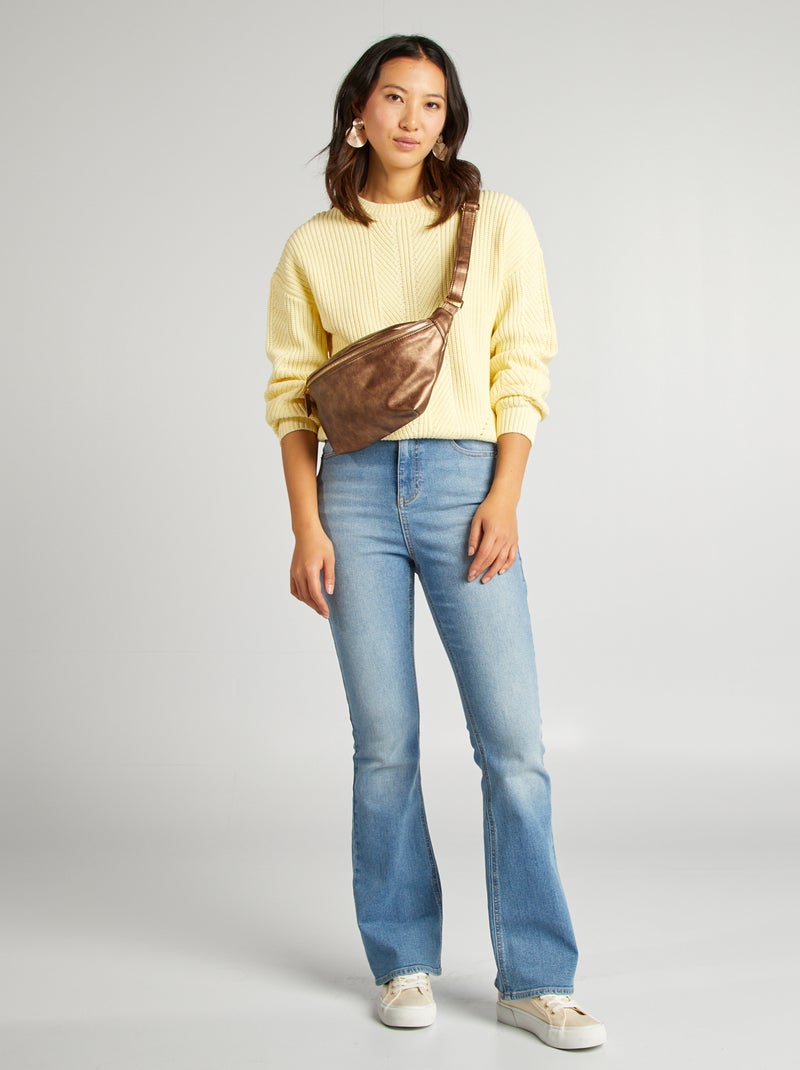Pullover in maglia spessa GIALLO - Kiabi
