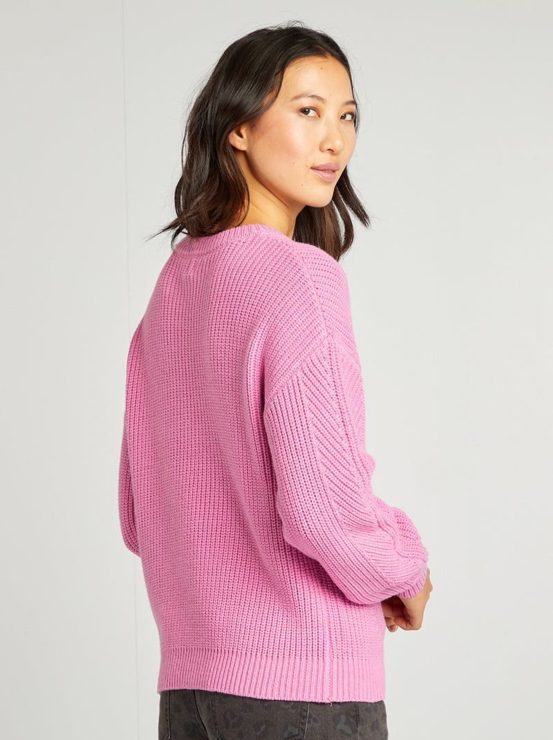 Pullover in maglia spessa ROSA - Kiabi