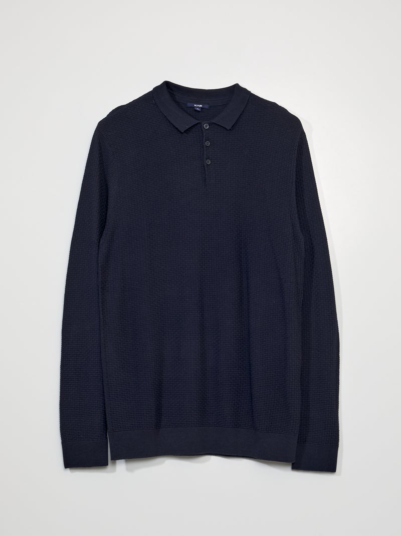 Pullover in maglia testurizzata BLU - Kiabi