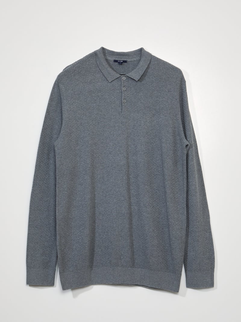 Pullover in maglia testurizzata GRIGIO - Kiabi