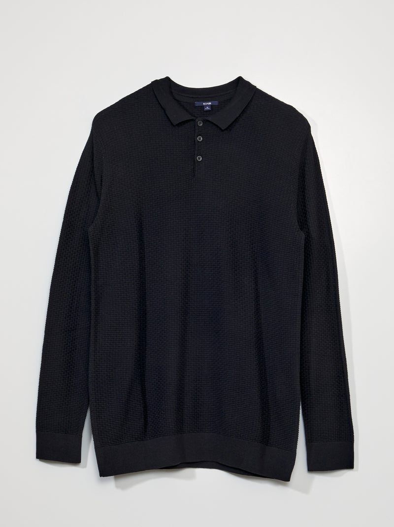 Pullover in maglia testurizzata nero - Kiabi