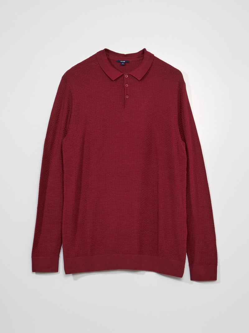 Pullover in maglia testurizzata ROSSO - Kiabi