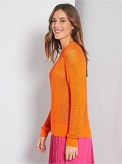 Pullover in maglia traforata - Kiabi