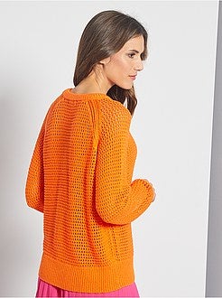 Pullover in maglia traforata - Kiabi
