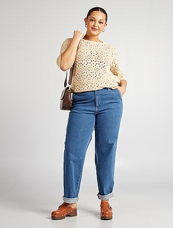 Pullover in maglia traforata