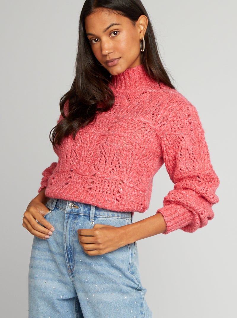 Noisy May Maglione Donna Nmtimmy Girocollo Alto In Acrilico - Maglia Morbida E Regolare